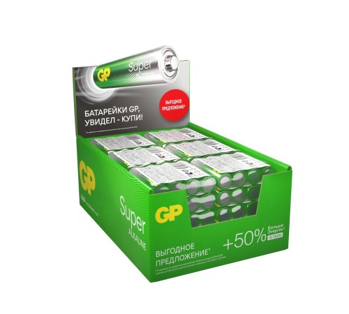 Батарейка ААА Алкалиновые батарейки GP Super Alkaline G-Tech 24А ААA - 4 шт. в пленке (4 шт.)