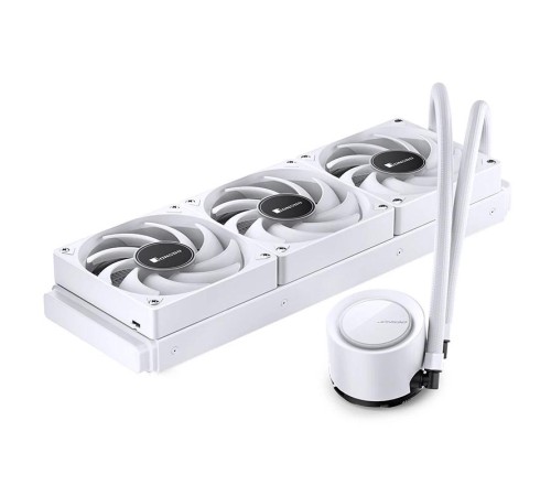 Система жидкостного охлаждения/ Water Cooling System JONSBO TG-360 White (300W, 360mm, White, ARGB/ Fans: 3x120mm, 66.19CFM, 35.4dBA, 1800RPM/ Pump height 72mm, 30dBA, 2400RPM, Rad thickness 27mm/ S: 1700, 1200, 115X, AM5, AM4) Система жидкостного охлаждения/ Water Cooling System JONSBO TG-360 White (300W, 360mm, White, ARGB/ Fans: 3x120mm, 66.19CFM, 35.4dBA, 1800RPM/ Pump height 72mm, 30dBA, 2400RPM, Rad thickness 27mm/ S: 1700, 1200, 115X, AM5, AM4)