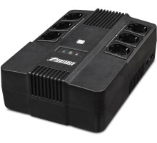 ИБП POWERMAN Brick 600, линейно-интерактивный, 600ВА, 360Вт,   3 евророзетки с резервным питанием, 3 евророзетки с фильтрацией, защита RJ45/RJ11, батарея 12В 7Ач 1 шт.,  293мм х 202мм х 93мм, 4.5 кг./ UPS POWERMAN Brick 600, line-interactive, 600VA, 360W,