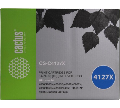 -/ Картридж лазерный Cactus CS-C4127X C4127X черный (10000стр.) для HP LJ 4000/4050