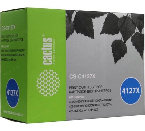 -/ Картридж лазерный Cactus CS-C4127X C4127X черный (10000стр.) для HP LJ 4000/4050
