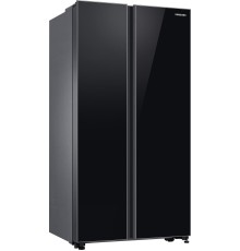 Холодильник Samsung/ 178x91.2.x71.6, 680/229 л, No Frost, side by side, черное стекло
