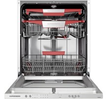 Встраиваемая посудомоечная машина Kuppersberg/ Встраиваемая посудомоечная машина Kuppersberg, High-Tech, 60 см, 15 комплектов, 7 программ, 3 корзины, конденсационная сушка, луч на полу, полная защита от протечек, индикатор отсутствия соли и ополаскивателя