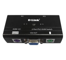 Коммутатор/ KVM-121 2-port KVM Switch, VGA+PS/2 ports