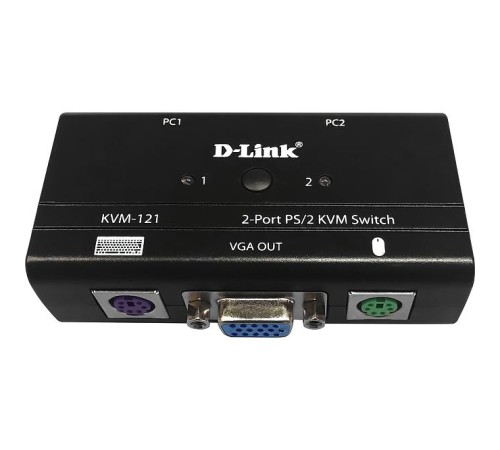 Коммутатор/ KVM-121 2-port KVM Switch, VGA+PS/2 ports