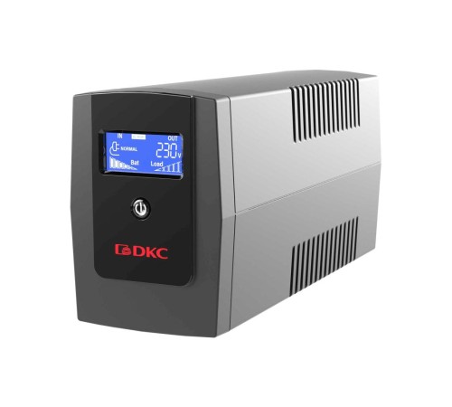 Линейно-интерактивный ИБП ДКС серии Info LCD, 600 ВА/360 Вт, 1/1, 3xIEC C13, USB + RJ45, LCD, 1x7Aч Линейно-интерактивный ИБП ДКС серии Info LCD, 600 ВА/360 Вт, 1/1, 3xIEC C13, USB + RJ45, LCD, 1x7Aч