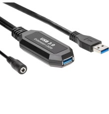 Кабель-адаптер/ Кабель-адаптер USB3.0-repeater, удлинительный активный <Am-->Af> 15м VCOM <CU827-15M>