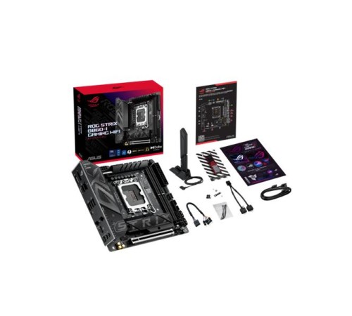 Материнская плата ASUS ROG STRIX B860-I GAMING WIFI, LGA1851, B860, 2*DDR5, 4*SATA, 2*M.2, 6*USB 3.2, Type-C, 1*PCIx16, DP+HDMI, mITX; 90MB1JB0-M0EAY0