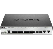 Коммутатор D-Link Управляемый L2 коммутатор, 10x1000Base-X SFP, 2x1000Base-T, защита от статического электричества до 6 кВ, CLI, консольный порт RJ-45, RPS, поддержка Dying Gasp