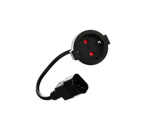 Кабель-переходник/ Кабель-переходник UPS -> розетка (IE-320 C14 to Socket Type-F) 3Gx0,75mm2 <VDE> VCOM <CE002> 0,15m Кабель-переходник/ Кабель-переходник UPS -> розетка (IE-320 C14 to Socket Type-F) 3Gx0,75mm2 <VDE> VCOM <CE002> 0,15m