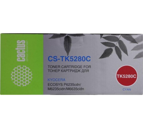 -/ Картридж лазерный Cactus CS-TK5280C TK-5280C голубой (11000стр.) для Kyocera Ecosys P6235cdn/M6235ci