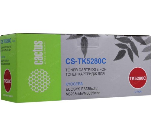 -/ Картридж лазерный Cactus CS-TK5280C TK-5280C голубой (11000стр.) для Kyocera Ecosys P6235cdn/M6235ci