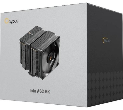 Кулер для процессора Ocypus Iota A62 BK, 2x120mm FAN, Display Panel, 6 HEAT PIPES, 4-PIN PWM, 500-2000 RPM, 29DBA, FDB, LGA115X/1200/1700/18XX, AM4/AM5