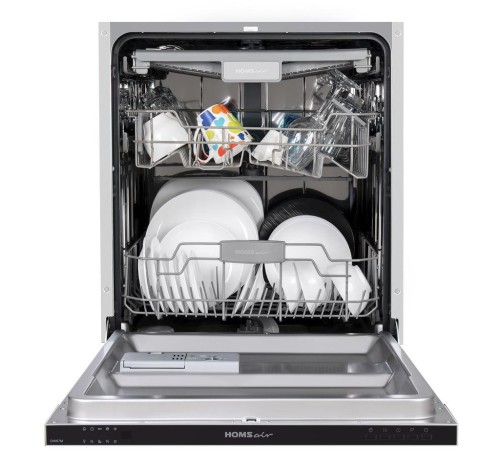 Посудомоечная бытовая машина HOMSair DW67M/ встраиваемая, 598х815х550 мм, 14 комплектов, 6 программ, 47 дБ, А++, расход воды - 11 л.