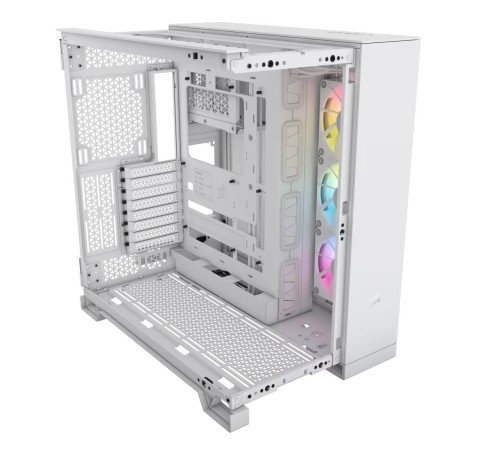Корпус без блока питания/ Case Corsair iCUE LINK 6500X RGB, Midi-Tower, TG, 3x120mm RGB, 4xUSB-A 3.2, 1xUSB 3.2 Type-C, E-ATX, ATX, mATX, mITX White