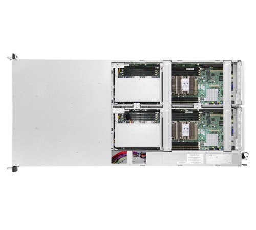 Серверная платформа/ HA202-PV, 2U, 2x2LGA-3647, 24-bay NVMe storage server, 2x canister with 2x 2.5" HDD Cage, 12G EOB 24 port backplane, 1300W HRP platinum, Pavo, Intel® Xeon® Scalable Processors, 16x DDR4 RDIMM, Intel PCH C622, 2x 10G SFP, MAX I/O