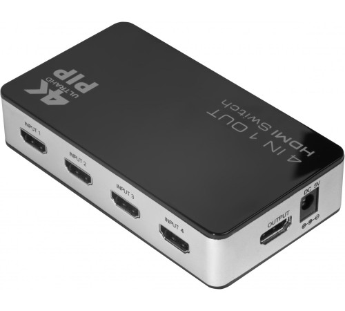 Greenconnect Переключатель 4->1 HDMI 4K/30HZ, PIP(картинка в картинке) , пульт ДУ, БП серия Greenline GL-v401P Greenconnect Переключатель 4->1 HDMI 4K/30HZ, PIP(картинка в картинке) , пульт ДУ, БП серия Greenline GL-v401P