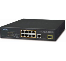 FGSD-1011HP неуправляемый PoE коммутатор/ 8-Port 10/100TX 802.3at PoE + 1-Port 10/100/1000T + 1-Port 100/1000X SFP Desktop Switch (120W PoE Budget, Standard/VLAN/Extend mode, 10-inch and rack-mountable)