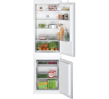 Встраиваемый холодильник BOSCH Встраиваемый холодильник с нижней морозильной камерой, Габариты (ВхШхГ) - 177,2х54,1х54,8 см, плоские шарниры, объём 265 (182+83) л, LowFrost