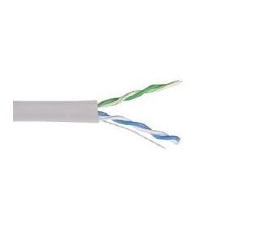 Кабель связи витая пара U/UTP, кат.5E, 2 пары 24AWG solid, 500м, ПВХ, серый