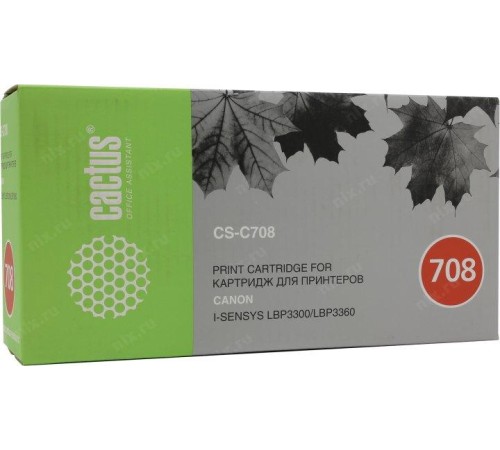 -/ Картридж лазерный Cactus CS-C708 708H черный (2500стр.) для Canon LBP-3300/3360/3300/3360