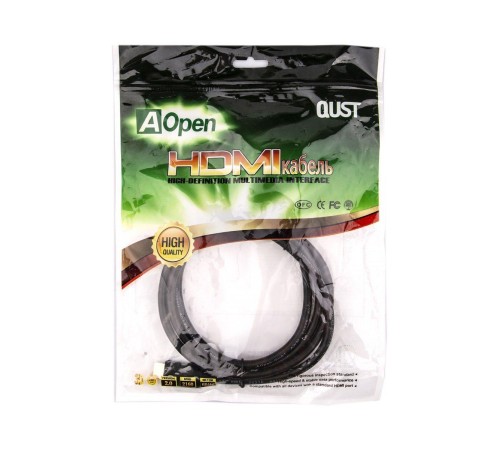 Кабель/ Кабель HDMI 19M/M ver 2.0, 1.5М  Aopen/Qust <ACG517-1.5M>