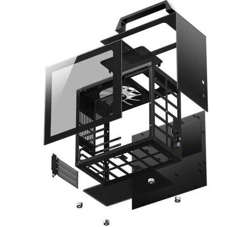 Корпус без блока питания/ Case JONSBO T8 PLUS, Mini-Tower, TG, 1x140mm, 1xUSB-A 3.2 + 1xUSB-C 3.2, mITX Black Корпус без блока питания/ Case JONSBO T8 PLUS, Mini-Tower, TG, 1x140mm, 1xUSB-A 3.2 + 1xUSB-C 3.2, mITX Black