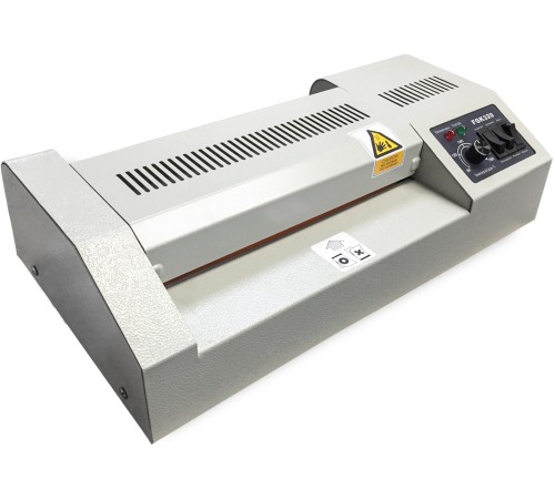 Ламинатор FGK 320, А3, 2х250 (пленка 60-250мкм), 600 мм/мин, 4 вала, реверс, металл. корпус, мах толщина 2мм Ламинатор FGK 320, А3, 2х250 (пленка 60-250мкм), 600 мм/мин, 4 вала, реверс, металл. корпус, мах толщина 2мм