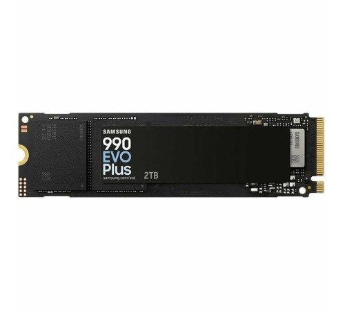 Твердотельные накопители/ Samsung SSD 990 EVO Plus, 2000GB, M.2(22x80mm), NVMe 2.0, NVMe 2.0, PCIe 4.0 x4, V-NAND TLC, R/W 7250/6300MB/s, IOPs 1 000 000/1 350 000, TBW 1200, DWPD 0.3 (12 мес.) Твердотельные накопители/ Samsung SSD 990 EVO Plus, 2000GB, M.2(22x80mm), NVMe 2.0, NVMe 2.0, PCIe 4.0 x4, V-NAND TLC, R/W 7250/6300MB/s, IOPs 1 000 000/1 350 000, TBW 1200, DWPD 0.3 (12 мес.)
