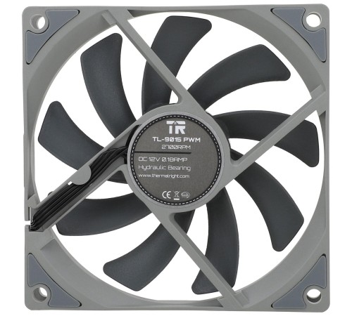 Вентилятор корпусный/ Case Cooler Thermalright TL-9015 (92x92x15mm, 4-pin PWM, 42.58CFM, 22.4dBA, 2700RPM, Grey) Вентилятор корпусный/ Case Cooler Thermalright TL-9015 (92x92x15mm, 4-pin PWM, 42.58CFM, 22.4dBA, 2700RPM, Grey)