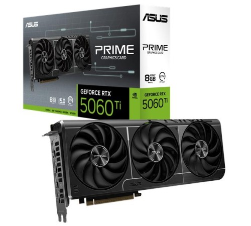 Видеокарта ASUS PRIME-RTX5060TI-8G//RTX5060TI HDMI DP*3 8G D7; 90YV0MP1-M0NA00 Видеокарта ASUS PRIME-RTX5060TI-8G//RTX5060TI HDMI DP*3 8G D7; 90YV0MP1-M0NA00