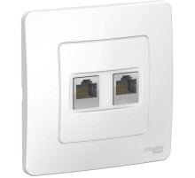 РОЗЕТКА С/У 2-я компьютерная RJ45, БЕЛЫЙ