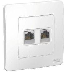РОЗЕТКА С/У 2-я компьютерная RJ45, БЕЛЫЙ