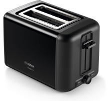 Тостер BOSCH/ мощность 970Вт, отделений- 2, бесступенчатый терморегулятор, подогревание булочек, лоток для крошек, автоцентрирование тостов, цвет черный