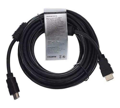 Кабель/ Кабель Telecom HDMI 19M/M+2 фильтра 1.4V W/Ethernet/3D <CG511D-7.5M>