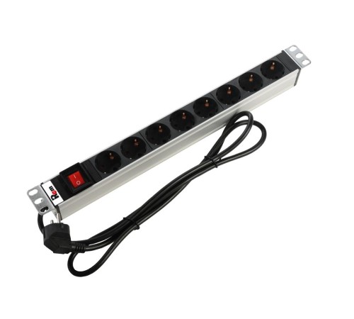 Блок розеток ЦМО Гор блок розеток Rem-16, 1х16A, выкл, 8S, 19", шнур 1,8м