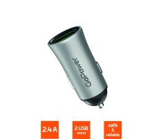 Автомобильное З/У GoPower GPC07U 2USB серый