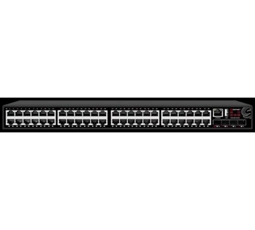Коммутатор L3, 48x10/100/1000Мб RJ45, 4x1/10Гб SFP+, 2БП