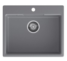 Кухонная мойка GRANFEST GRANFEST Мойка URBAN 658  1-чаша 580*490мм, монтаж: врезной, материал: кварц, цвет: темно-серый