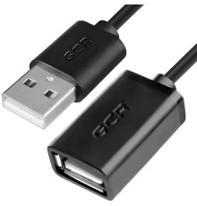 Greenconnect Удлинитель 1.5m USB 2.0, AM/AF, черный, 28/28 AWG, экран, армированный, морозостойкий, GCR-UEC6M-BB2S-1.5m
