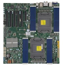 Материнская плата/ MB Supermicro X12DAI-N6, 2x LGA 4189, C621A, 16xDDR4, 5 PCI-E 4.0 x16, 1 PCI-E 4.0 x8, M.2 Interface: 2 PCI-E 4.0 x4, 2280, 22110, Dual LAN with Intel® i210 Gigabit, 1 VGA