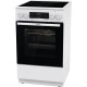 Плита Gorenje/ Плита Gorenje, полезный объем 70 л, эргономичные переключатели, сенсорный программатор IconLED, эмаль SilverMatte, очистка паром, индикатор остаточного тепла для каждой конфорки, дверца CompactDoor 2 стекла + 1 термослой, стеклокерамическая