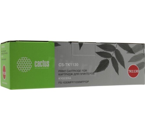 -/ Картридж лазерный Cactus CS-TK1130 TK-1130 черный (3000стр.) для Kyocera FS-1030/1130