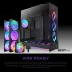Корпус без блока питания/ Case NZXT H9 Flow RGB+ (2025), Midi-Tower, TG, 6x140mm RGB + 1x120mm RGB, 2xUSB-A 3.2 + 1xUSB-C 3.2, E-ATX, ATX, mATX, mITX Black