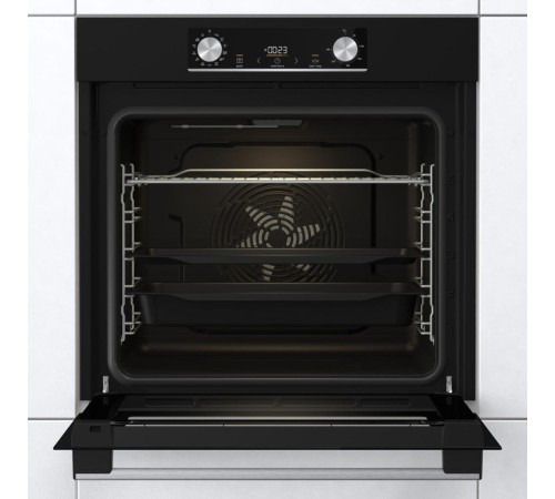 Встраиваемые электрические духовки GORENJE/ Духовой шкаф, 77л, 60 см, ExtraSteam: приготовление с паром, Очистка паром AquaClean, черный