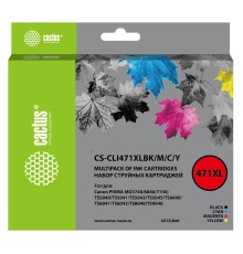 -/ Картридж струйный Cactus CS-CLI471XLBK/M/C/Y фото черный/голубой/пурпурный/желтый набор (43.2мл) для