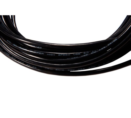 GCR Кабель 1.8m USB 2.0, AM/BM, черный, 28/28 AWG, экран, армированный, морозостойкий, GCR-UPC5M-BB2S-1.8m