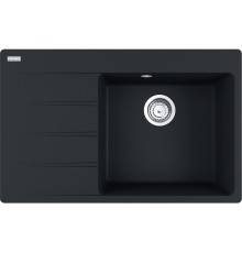 Мойки Franke/ Best, Centro, Мойка CNG 611/211-78 TL, Fragranite+, База 50 см, на столешницу, черный матовый, чаша справа