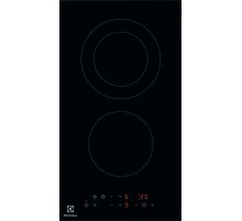 Домино ELECTROLUX/ Электрическая стеклокерамическая варочная поверхность, цвет: Черный, таймер для каждой зоны нагрева, без рамки