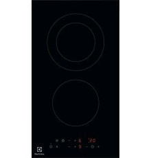 Домино ELECTROLUX/ Электрическая стеклокерамическая варочная поверхность, цвет: Черный, таймер для каждой зоны нагрева, без рамки
